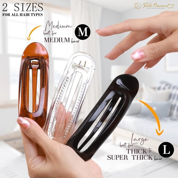 Hair Clips Flat Claw Alligator French Barrette Long Thick Hair No Slip Grip main image 4